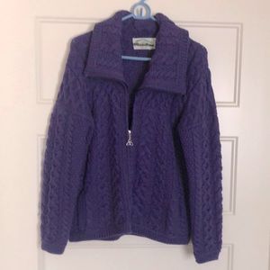 Beautiful Purple Zippered Sweater/Jacket